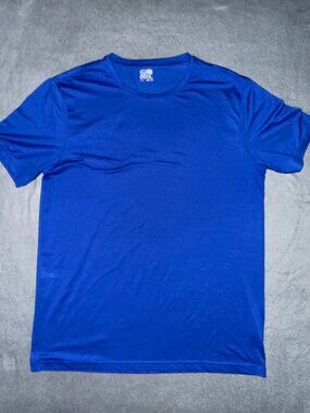 32 Degrees Mens Cool Blue Performance T‑Shirt Size Large Lightweight Athletic